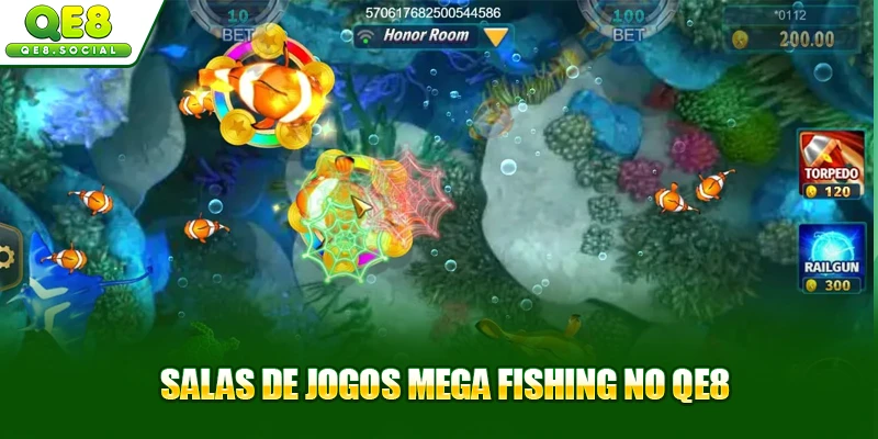 Salas de jogos Mega Fishing no QE8